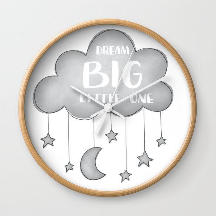 Dream Big Little One Wall Clock By Pauladolz Society6