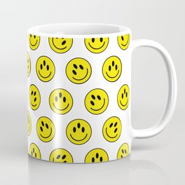 Alien Smiley Coffee Mug | Alien, Usa, Face, Expression, More, Korea, Maga, Neon, Yellow, Veganleather 