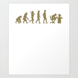 Evolution of Gamer Gamer Nerd Geek Progamer Art Print