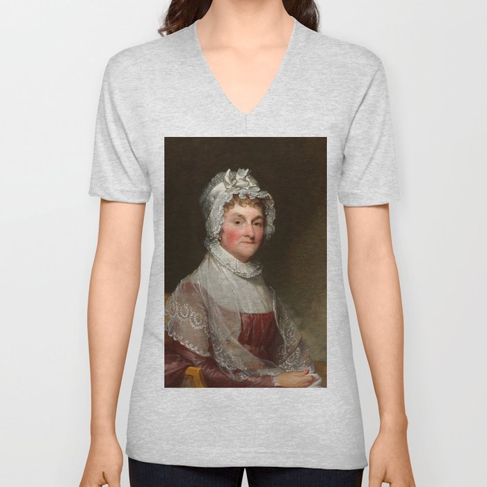 Abigail Smith Adams, Mrs. John Adams by Gilbert Stuart V Neck T Shirt