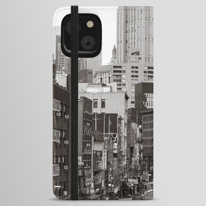 Chinatown New York City Views | Sepia Street Photography iPhone Wallet Case