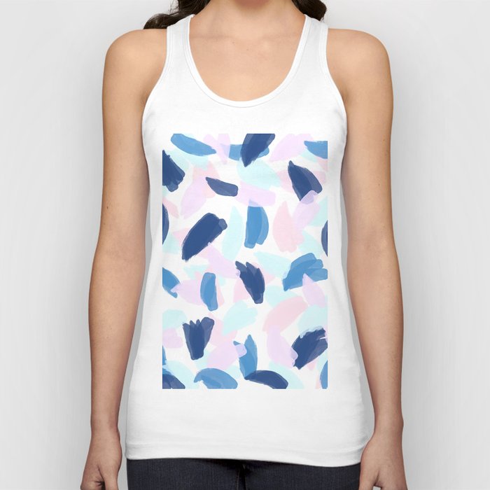 Blue and Pink Paint Tank Top