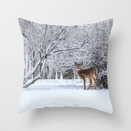 White-tailed Wonderland  Throw Pillow