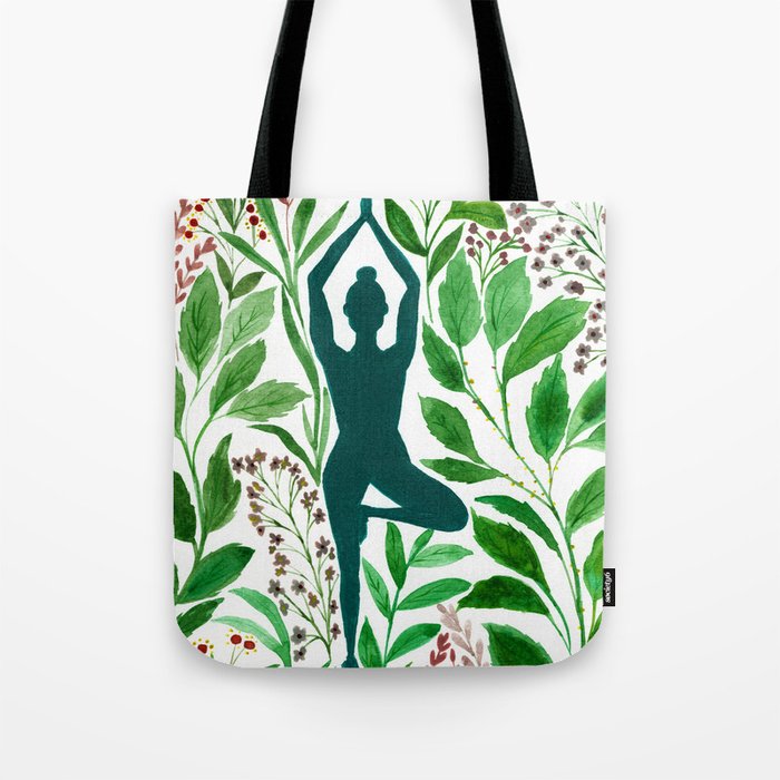 Yoga Tree Pose Tote Bag