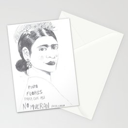Frida - flower - Kahlo Stationery Cards