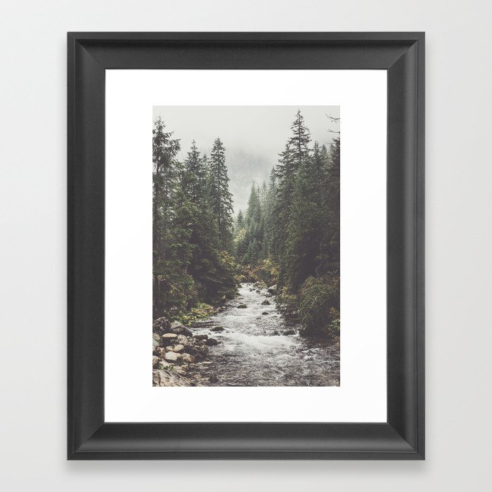 Mountain creek - Landscape and Nature Photography Framed Art Print