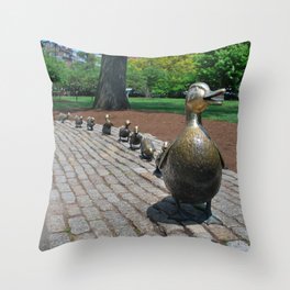 Make Way for Ducklings Throw Pillow