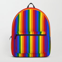 Mini Verticle Gay Pride Rainbow Beach Stripes Backpack | Verticle, Beach, Horizontal, Gay, Flag, Lgbtq, Curated, Homosexual, Stripes, Mini 