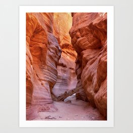 Red ( Peek-a-boo ) Slot Canyon - Utah Art Print