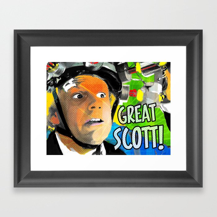 Back To The Future - "Great Scott!" Framed Art Print