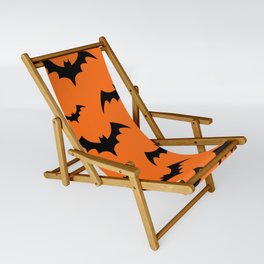 Halloween Bats Orange & Black Sling Chair