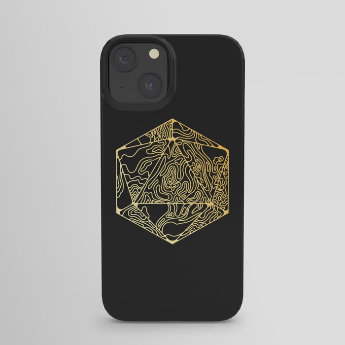 Gold Icosahedron iPhone Case