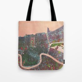 A Map of Vibrant New Orleans Tote Bag