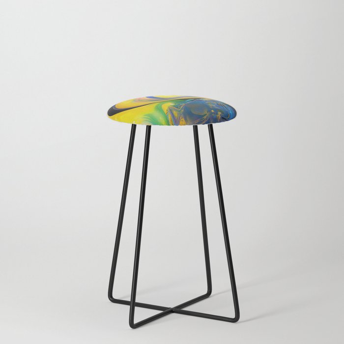 Calm yet chaotic #12 Counter Stool