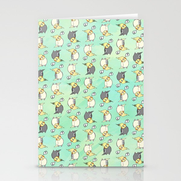 Confused Cockatiel - Pattern Stationery Cards