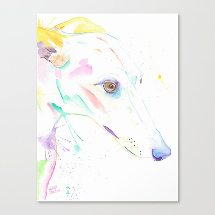 ROCO  (The Brindle Greyhound) Canvas Print