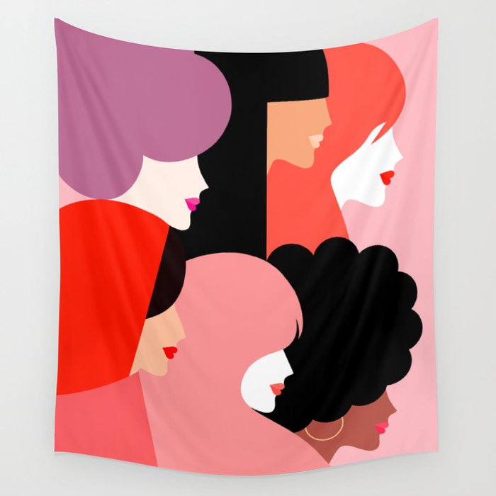 Girl Power we persist #girlpower Wall Tapestry by Dominique Vari Words  Society6