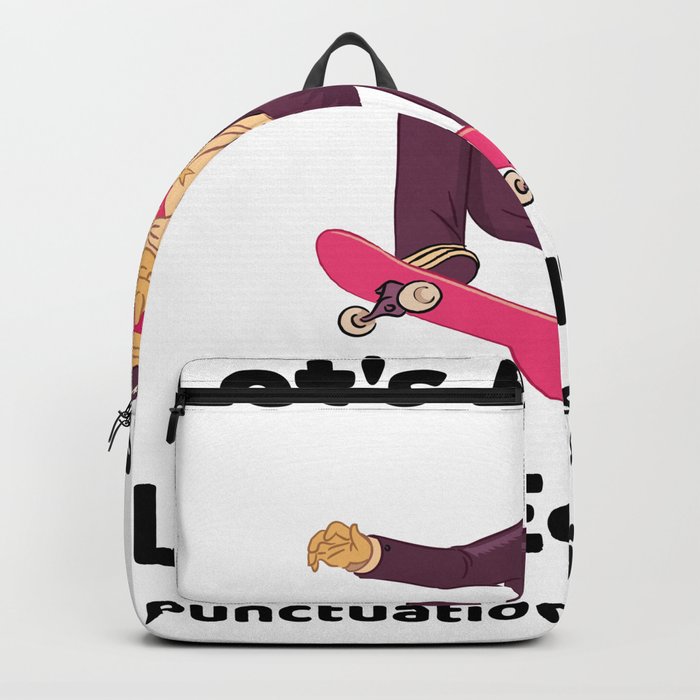 Punctuation Saves Lives Halloween Backpack