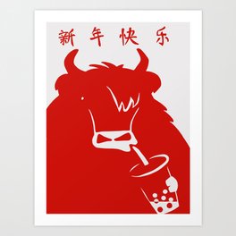 Happy year of the ox Art Print