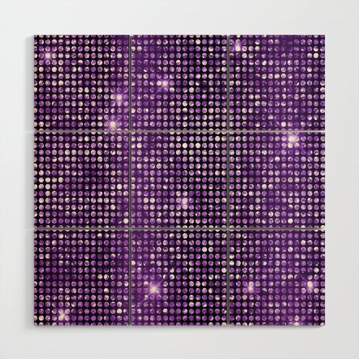 Purple Sparkles Wood Wall Art