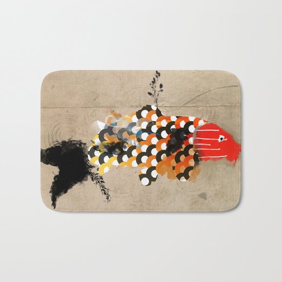 carp_koi_ink Bath Mat