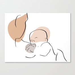 A mothers love, Breastfeeding Canvas Print