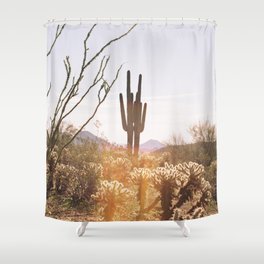 cactus in the desert Shower Curtain