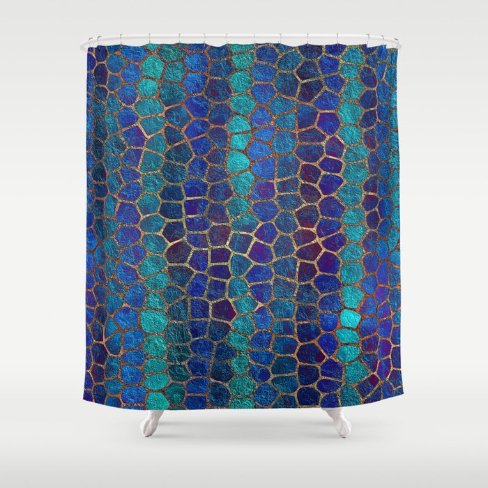 Geometric Mosaic Shower Curtain by klaraacel | Society6