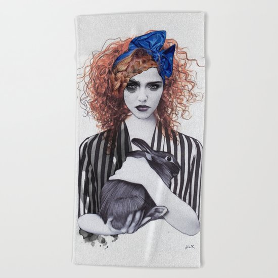 Miss Emma & Her Bunny Beach Towel
