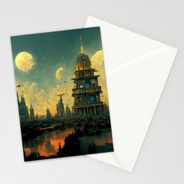 Barlishmire Observatory - City Painting Stationery Card
