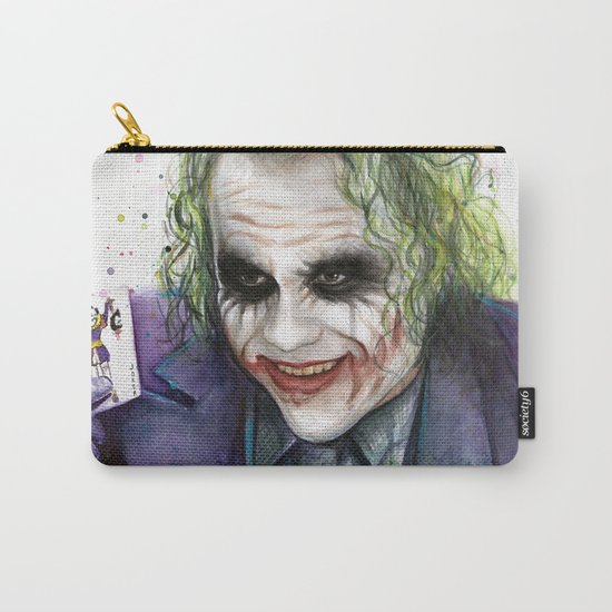 Joker Why So Serious Watercolor Carry-All Pouch