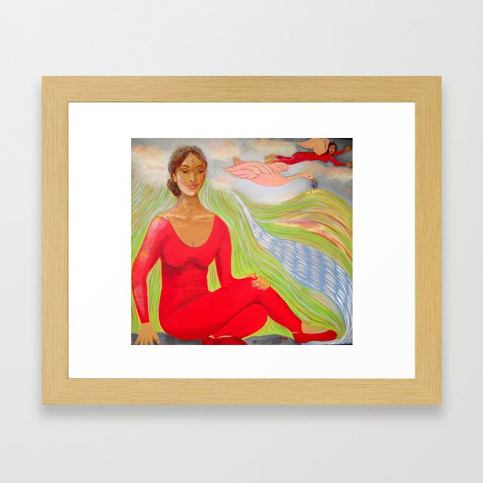 "The Lady In Red" Framed Art Print