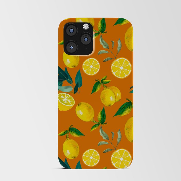 Summer, citrus ,Sicilian style ,lemon fruit pattern  iPhone Card Case