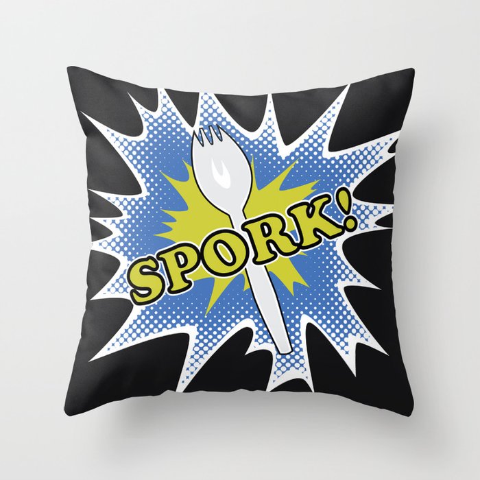 Spork! Throw Pillow