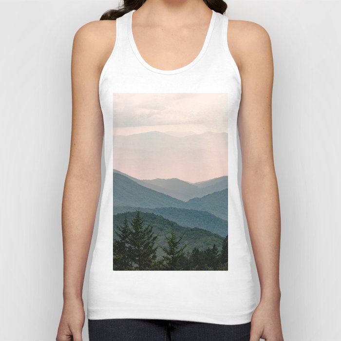 Smoky Mountain Pastel Sunset Unisex Tank Top Smoky Mountain Pastel Sunset Unisex Tank Top