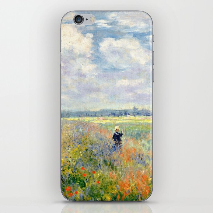 Poppy Fields near Argenteuil by Claude Monet iPhone Skin