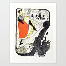 Jane Avril French can-can Jardin de Paris Art Print