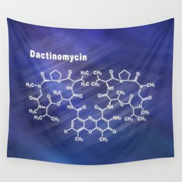 Dactinomycin cancer chemotherapy drug, Structural chemical formula Wall Tapestry