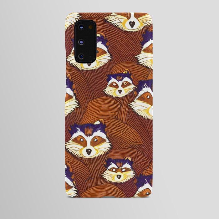 Raccoon blanket design Android Case