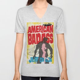 American Badass Cover Art V Neck T Shirt