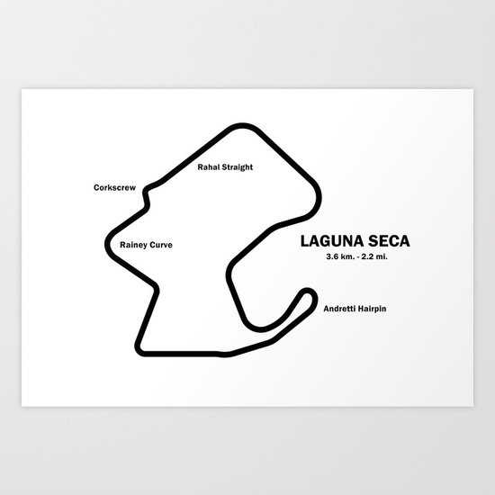 RennSport Shrine Series: Laguna Seca Edition Art Print