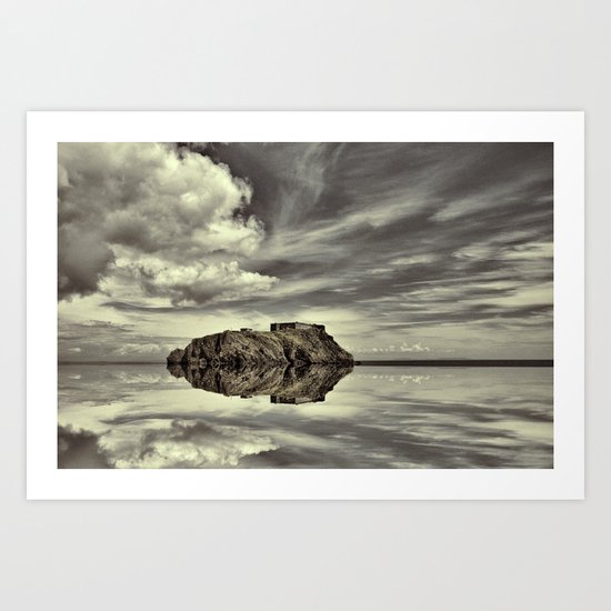 Reflections of Tenby Art Print