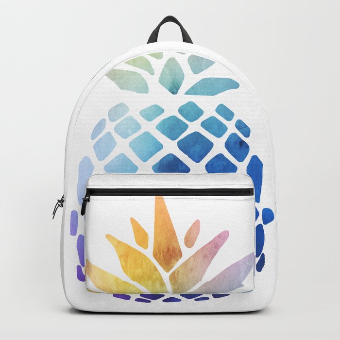 Colorful Watercolor Pineapple Backpack