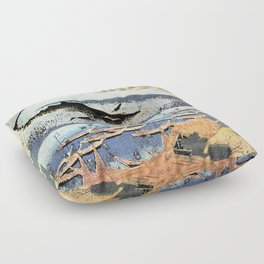 Hokusai, Whaling off in Goto Floor Pillow