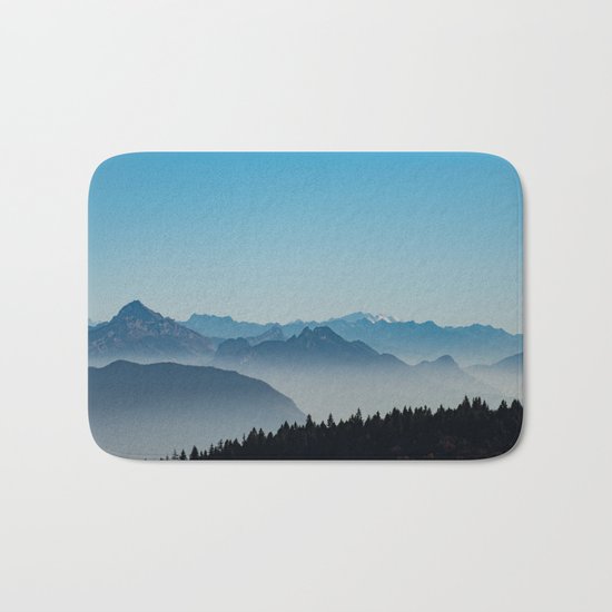 Blue Valley #mountains II Bath Mat