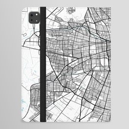 Santiago City Map of Chile - Circle iPad Folio Case
