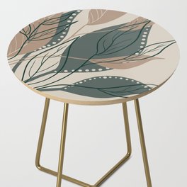 Modern abstract leaf green  Side Table