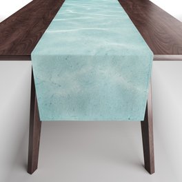 Crystal Clear Soft Turquoise Ocean Dream #1 #wall #art #society6 Table Runner