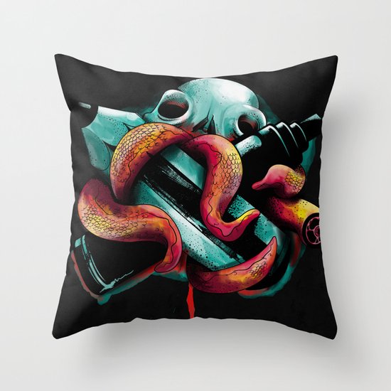 Diabolik Weapons Throw Pillow