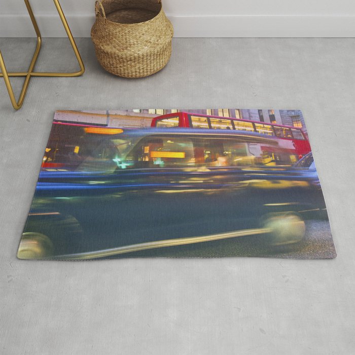 Great Britain Photography - Traffic In London City Rug